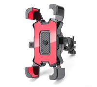 Support de téléphone pivotant à 360 degrés pour Samsung et appareils - Construction robuste en ABS - S'adapte à la plupart des guidons standard (modèle de guidon rouge-1)