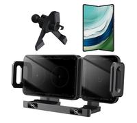 Support de téléphone pliable - 6,77 pouces - Support de voiture ABS | Chargeur rapide sans fil - Support rotatif pour tableau de bord - Support pour grille d'aération pour smartphones horizontaux
