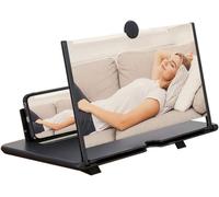 Support De Téléphone Pliable, Écran 3D, Écran Hd Extensible, Loupe D'Écran Contre La Lumière Bleue, Loupe D'Écran Pour Smartphone, Grossissement Loupe (Noir, 18 Pouces)[Z665]