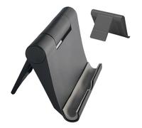 Support de téléphone pliable et réglable pour tablette, 10,2 x 7,6 cm avec base antidérapante, appareil stable pour streaming, réunions, support de bureau pour la maison, le bureau, la cuisine, les