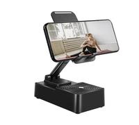 Support de téléphone pliable pour bureau, support de tablette réglable et support de téléphone rotatif à 360 degrés avec haut-parleur sans fil | Support de téléphone portable compatible avec les