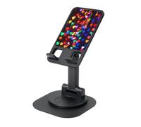 Support de téléphone pliable réglable et rotatif à 360° avec motif cœur rouge romantique pour bureau, essentiels de voyage