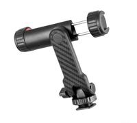 Support de téléphone polyvalent pour double griffe : pince réglable pour micro et lumière (noir)