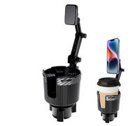 Support de téléphone portable 2 en 1 à ventouse puissante réglable | Support de tasse avec support de téléphone - Pour voiture, automobile, camion, bouteilles, boissons, de voyage