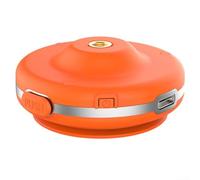 Support de téléphone portable à ventouse électrique pour voiture, base en silicone sans trace, libération d'une seule touche, pour smartphones et caméras d'action, noir(orange)