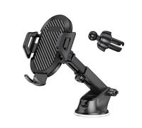 Support de téléphone portable à ventouse for voiture, compatible avec iPhone 13, 12, 11 Pro Max, X, 7, 8, Xiaomi, Huawei et Samsung(One Pack Two Uses)