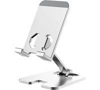 Support de téléphone Portable Ajustable en Alliage de Zinc,léger et Facile à Transporter,Support de Téléphone Pliable pour iPhone et Android,Argent(Q302)