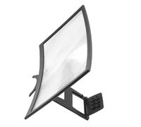 Support de Téléphone Portable Amplificateur d'Écran 12 Pouces, Pliable Noir | ABS et Acrylique, Vision Vidéo Plus Nette, Design Support Mains Dégagées, Familles et Amis