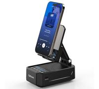 Support de téléphone portable avec haut-parleur Bluetooth à induction sans fil instantané, pas d'appariement Bluetooth nécessaire, connexion en 1 seconde, son surround HD, cadeaux pratiques pour homme