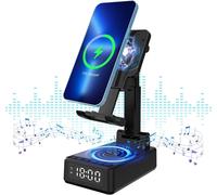 Support De Téléphone Portable Avec Haut-Parleur Bluetooth, Prend En Charge La Charge Sans Fil De 15 W, Son Surround Hd Et Réveil, Support De Téléphone Portable Pour Haut-Parleur Bluetooth [Q849]