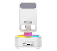 Support de téléphone portable avec haut-parleur, lumières LED | Support de haut-parleur pour téléphone portable, diffusion en direct, jeux, maison, intérieur, bureau, école, etc