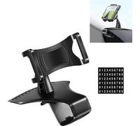 Support de téléphone portable avec plaque d'immatriculation pour tableau de bord (noir)