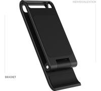 Support de téléphone portable de bureau Support réglable pliable Mince lumière Portable Noir
