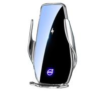 Support de téléphone Portable de Voiture Multifonctionnel pour Volvo V70 (Typ S /P26) 2000-2004 2005 2006 2007, Apparence exquise et à la Mode, Stable et ne tombera Pas,B Silver