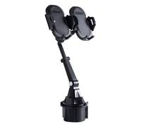 Support de téléphone portable - Double fente - Support de téléphone portable stable et réglable pour voiture - Support de téléphone portable sécurisé pour smartphone, GPS, appareil mobile - Organiseur