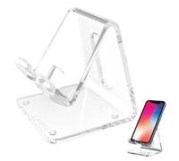 Support de téléphone portable en acrylique - Support transparent, organiseur de bureau | Support de téléphone portable compatible avec les smartphones, tablettes, consoles de 10 à 25,4 cm, convient