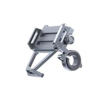 Support de téléphone portable en aluminium pour moto, guidon de vélo, adapté pour le cyclisme, la montagne et le tout-terrain (gris)