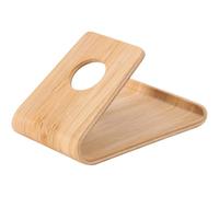 Support de téléphone portable en bambou élégant, support de bureau pliable et portable en forme de croix, pour une touche naturelle à votre