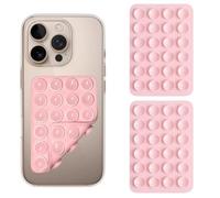 Support de téléphone portable en silicone double face avec ventouses - Sans collage, réutilisable, support mains libres pour selfies et vidéos - Compatible avec tous les modèles de smartphones