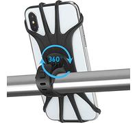 Support de téléphone portable en silicone pour vélo - Rotatif à 360 ° - Support de téléphone portable - Compatible avec iPhone SE/11/12/13/14Pro Max/X/XS MAX/XR/8'' à 6,5''