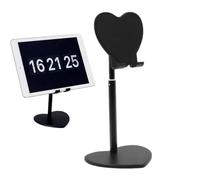 Support de Téléphone Portable et Tablette de Bureau - Support en Métal en Forme de Coeur - Réglable Universel Rétractable