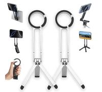 Support De Téléphone Portable Ma38, Mini Trépied for Magsafe, Perche À Selfie De Poche en Alliage D'aluminium, Support Magnétique Réglable, Support De Téléphone Portable(2 pcs - Silver)