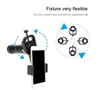 Support de téléphone portable noir pour jumelles monoculaires télescopes astronomiques télescope universel/microscope adaptateur montage de téléphone support de téléphone portable pour téléphone