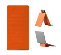 Support de téléphone portable pliable avec flexibilité en silicone et renfort en aluminium pour un support fiable de smartphone sous n'importe quel angle (orange)
