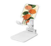 Support de téléphone portable pliable en forme de fleurs vert émeraude du milieu du siècle, angle réglable, hauteur de bureau, support portable pour téléphone portable compatible avec tous les