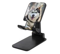 Support de téléphone portable pliable pour bureau - Support de téléphone portable réglable - Adorable Huskies - Support de téléphone portable antidérapant - Compatible avec tous les téléphones
