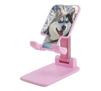 Support de téléphone portable pliable pour bureau - Support de téléphone portable réglable - Adorable Huskies - Support de téléphone portable antidérapant - Compatible avec tous les téléphones