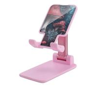 Support de téléphone portable pliable pour bureau - Support de téléphone portable réglable - Champignons violets - Support de téléphone portable antidérapant - Compatible avec tous les téléphones