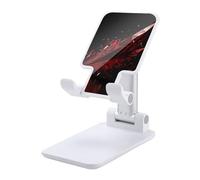 Support de téléphone portable pliable pour bureau - Support de téléphone portable réglable en verre rouge cassé - Support de téléphone portable antidérapant - Compatible avec tous les téléphones