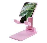 Support de téléphone portable pliable pour bureau - Support de téléphone portable réglable - Gouttes d'eau sur les feuilles - Support de téléphone portable antidérapant - Compatible avec tous les