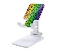 Support de téléphone portable pliable pour bureau - Support de téléphone portable réglable - Motif arc-en-ciel Gay Pride - Support de téléphone portable antidérapant - Compatible avec tous les