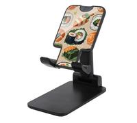 Support de téléphone portable pliable pour bureau - Support de téléphone portable réglable - Motif sushi - Support de téléphone portable antidérapant - Compatible avec tous les téléphones portables