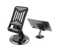 Support De Téléphone Portable Pliable - Sup-Port De Téléphone Universel, Rotatif À 360 Degrés, Support De Bureau en Aluminium avec Base Antidérapante | De Tablette De Bureau Portable P