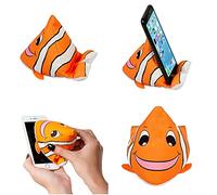 Support de téléphone portable Plusheez | Support de téléphone 2 en 1 avec lingette en microfibre | Nettoyant pour écran | Support de téléphone universel pour enfants et adultes| Kindle/petite tablette