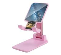 Support de téléphone portable pour bureau - Pliable - Réglable - Ciel nocturne - Étoiles - Support de téléphone portable antidérapant - Compatible avec tous les téléphones portables