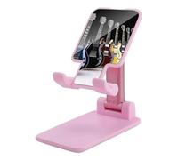 Support de téléphone portable pour bureau - Pliable - Réglable - Guitare électrique - Support de téléphone portable antidérapant - Compatible avec tous les téléphones portables