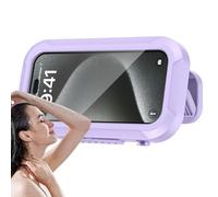 Support de téléphone Portable pour Douche, Support Mural pour téléphone Portable - Hauteur et Angle réglables étanches pour Salle de Bain Miroir de