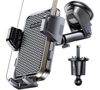 Support de téléphone portable pour tableau de bord et grille d'aération - Support universel pour pare-brise - Support rotatif pour téléphone portable - Support de téléphone portable - Ventouse pour