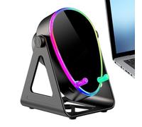 Support de téléphone portable rechargeable avec lumière LED | Construction ABS + net, batterie 5 W, 2000 mAh, portée sans fil de 10 m, son clair pour le streaming, la maison, le dortoir