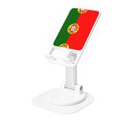 Support de téléphone portable réglable Drapeau du Portugal - Base antidérapante et port de charge pratique - Support pliable pour bureau