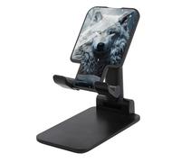 Support de téléphone portable réglable en forme de loup assis dans la neige pour bureau, support de téléphone portable universel mains libres pour téléphone portable pour avion, essentiels de voyage