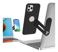 Support de téléphone portable réglable pour ordinateur portable - Support d'extension pour écran d'ordinateur portable - Support fin et pliable - Améliore l'efficacité du bureau - Noir