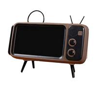 Support de téléphone portable rétro TV pour support de Smartphone 4,7 à 5,5 pouces avec haut-parleur Bluetooth sans fil lecteur de musique Audio (café)