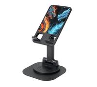 Support de téléphone portable rotatif à 360 ° - Angle de hauteur réglable - Support de téléphone portable pliable - Dragons de glace et de feu - Accessoires de bureau - Compatible avec tous les