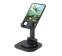 Support de téléphone portable rotatif à 360 ° - Angle de hauteur réglable - Support de téléphone portable pliable - Libellules en vol - Accessoires de bureau - Compatible avec tous les téléphones