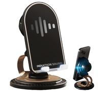 Support de téléphone Portable Rotatif pour Bureau - Support de téléphone Portable Pliable Rotatif avec Haut-Parleur sans Fil - Support de téléphone Multifonction pour dortoirs et Chambres à Coucher